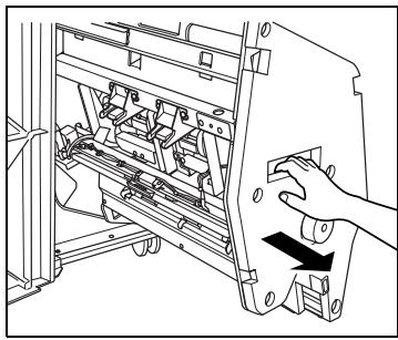 KONICA MINOLTA BIZHUB PRO C5500 - Insertion d'une nouvelle cartouche d'agrafes dans l'Unité d'agrafage FS-607 - 3