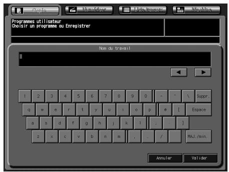 KONICA MINOLTA BIZHUB PRO C5500 - Appuyez sur la touche du travail désiré, puis appuyez sur [Valider]. - 1