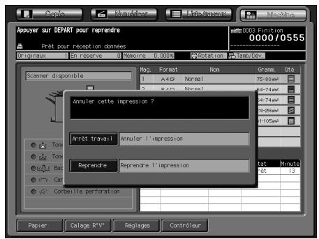 KONICA MINOLTA BIZHUB PRO C5500 - Quand la numérisation et l'impression sont en cours d'exécution - 1