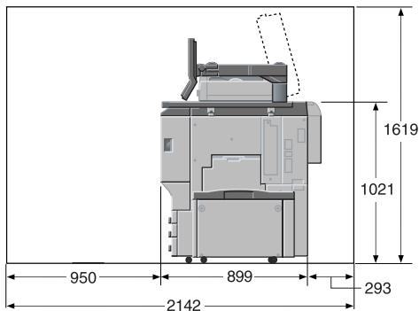 KONICA MINOLTA BIZHUB PRO C5500 - Encombrement - 4