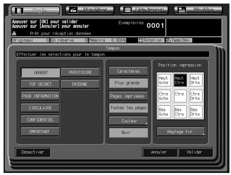 KONICA MINOLTA BIZHUB PRO C5500 - Appuyez sur [Tampon]. - 2