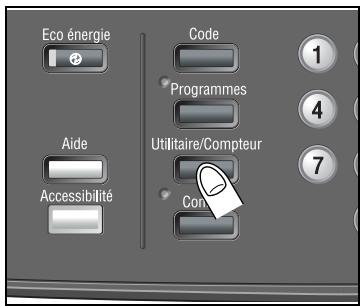 KONICA MINOLTA BIZHUB PRO C5500 - Structure de configuration de l'écran Utilitaires - 1