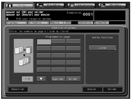 KONICA MINOLTA BIZHUB PRO C5500 - Insérer différents originaux dans des jours imprimés : Insertion originaux - 2