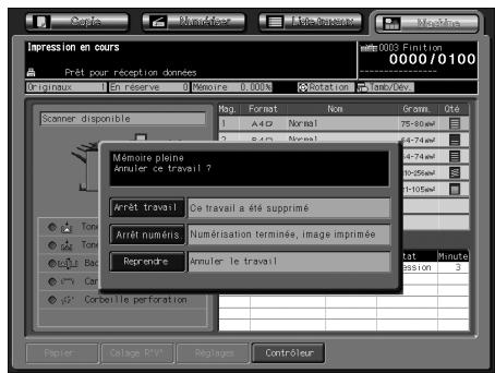 KONICA MINOLTA BIZHUB PRO C5500 - Si le message "Mémoire pleine" s'affiche : Dépassement mémoire - 3