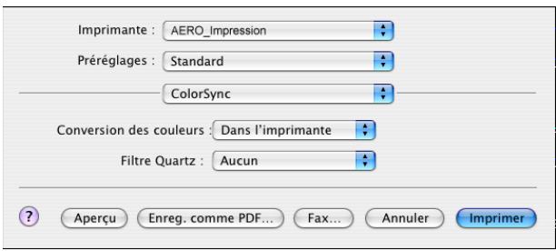 KONICA MINOLTA BIZHUB PRO C6500 - Choisissez Dans l'imprimante dans le menu Conversion des couleurs. - 1