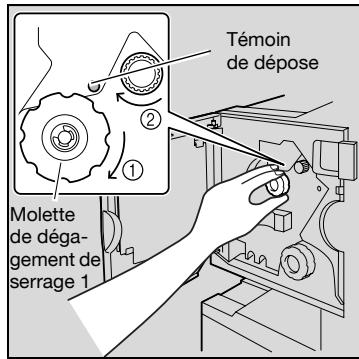 KONICA MINOLTA C250P - Pour retirer un serrage d'agrafes dans l'unité de finition FS-603 - 5