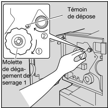 KONICA MINOLTA C250P - Dégagement d'un serrage papier dans l'unité de finition FS-603 - 4