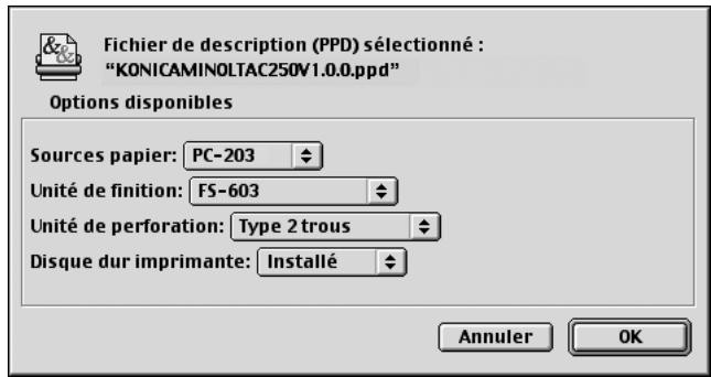 KONICA MINOLTA C250P - Spécifier les paramètres - 1