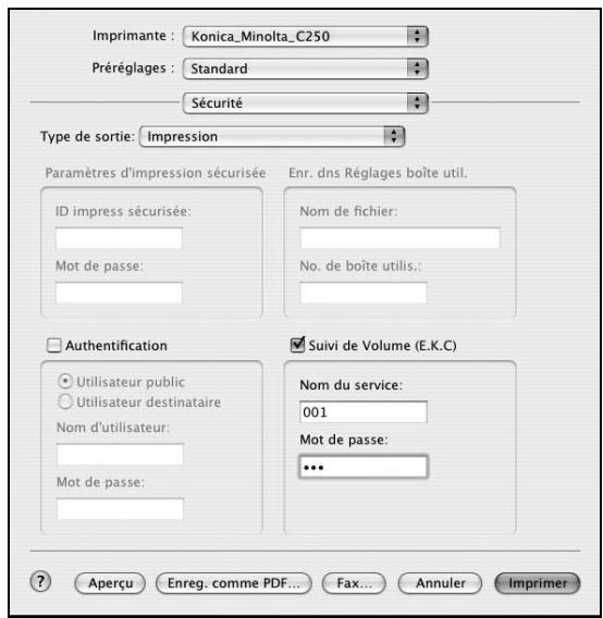 KONICA MINOLTA C250P - Procédure (pour Mac OS X) - 1