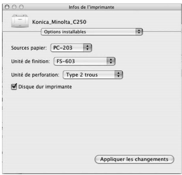 KONICA MINOLTA C250P - Spécifier les paramètres - 1