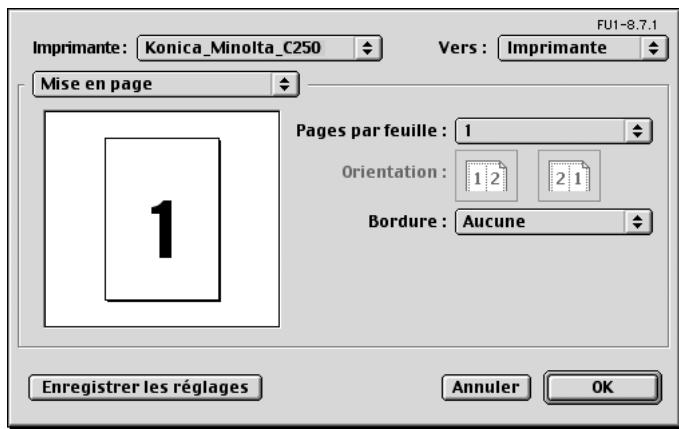 KONICA MINOLTA C250P - Imprimer plusieurs pages sur une seule page (Mise en page) - 1
