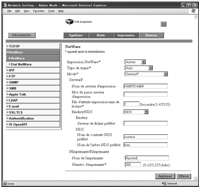 KONICA MINOLTA C250P - Pour le mode Serveur d'impression avec émulation NetWare 4.x Blndery - 1