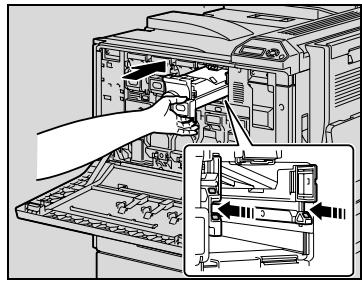 KONICA MINOLTA C250P - Alignez la cartouche toner avec les rainures de son logement dans la machine, puis insérez-la jusqu'à ce que la languette s'enclenche. - 1