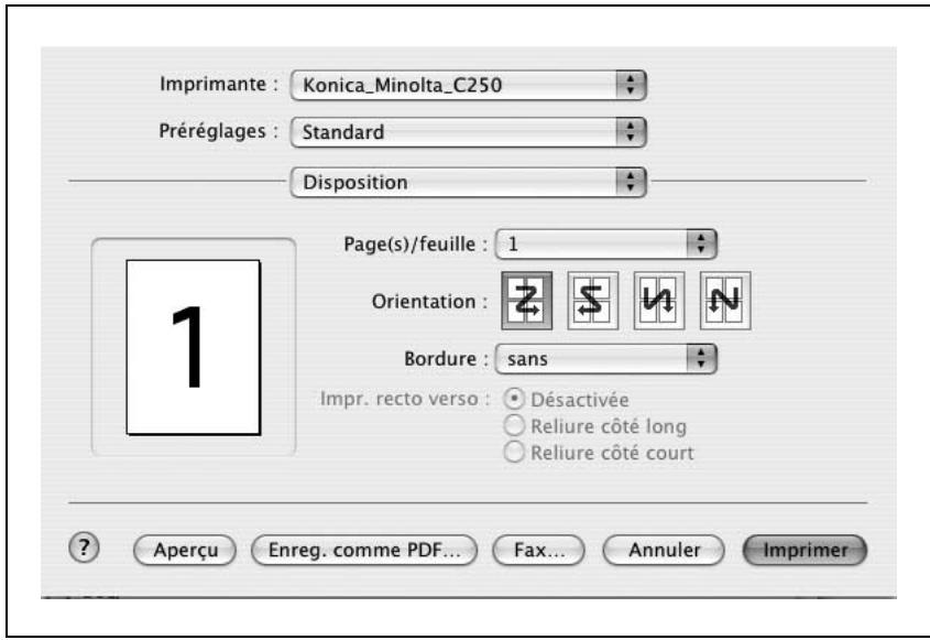 KONICA MINOLTA C250P - Imprimer plusieurs pages sur une seule page (Disposition) - 1