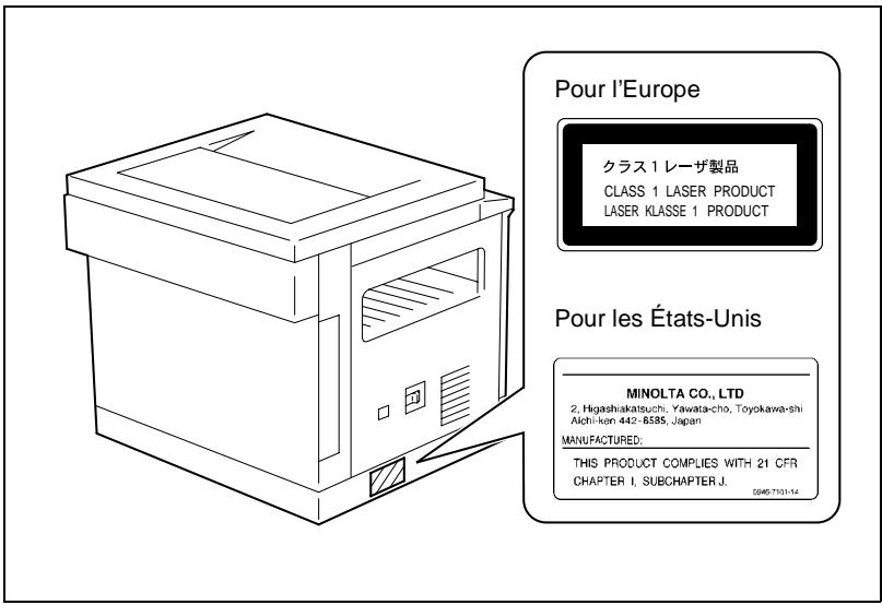 KONICA MINOLTA DI152 - Etiquette Sécurité Laser - 1