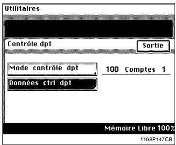 KONICA MINOLTA DI250 - Sélection d'un crédit copies pour chaque département - 2