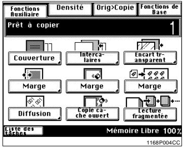 KONICA MINOLTA DI250 - Disposition de I'ecran - 2