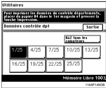 KONICA MINOLTA DI250 - Effacement des compteurs pour chaque département - 3