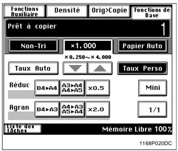 KONICA MINOLTA DI250 - Rappel d'un taux méorisé - 1