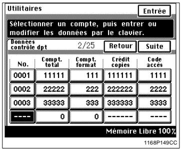 KONICA MINOLTA DI250 - Sélection du Numéro de département - 4