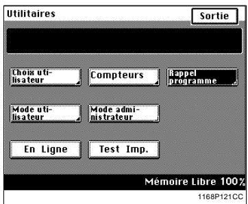 KONICA MINOLTA DI250 - Rappel d'un programme de la mémoire - 2