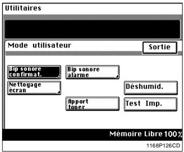 KONICA MINOLTA DI250 - Sélectionne le Bip sonore de confirmation et le Bip sonore d'alarme - 3