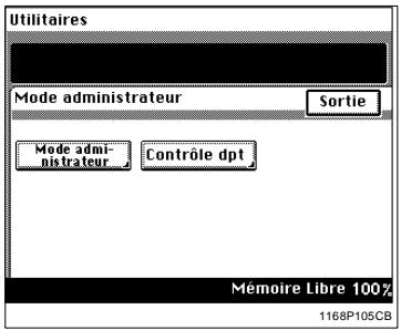 KONICA MINOLTA DI250 - Mode administrateur - 1