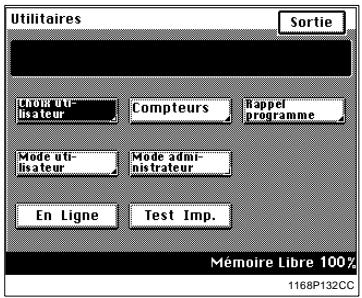 KONICA MINOLTA DI250 - Programmations Choix utiliseur - 2
