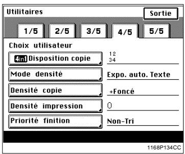 KONICA MINOLTA DI250 - Programmations Choix utiliseur - 3