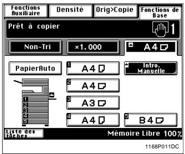 KONICA MINOLTA DI250 - Modifier le format de papier - 1