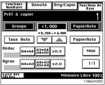 KONICA MINOLTA DI250 - Disposition de I'ecran - 4