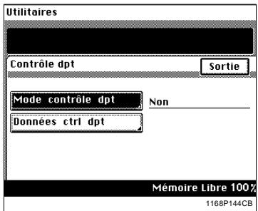 KONICA MINOLTA DI250 - Sélection du mode Contrôle département - 2