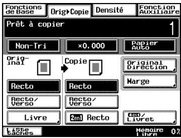 KONICA MINOLTA DI3510 - Pour spécifier les paramètres orig. > copie - 3