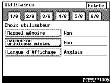 KONICA MINOLTA DI3510 - Pour définir la fonction "rappel mémoire - 1