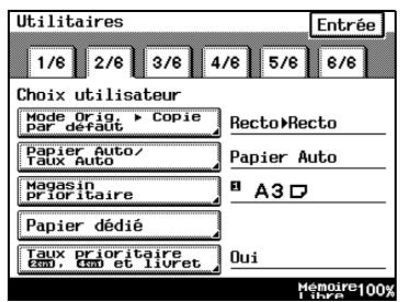 KONICA MINOLTA DI3510 - Pour définir la fonction "papier dédié - 1