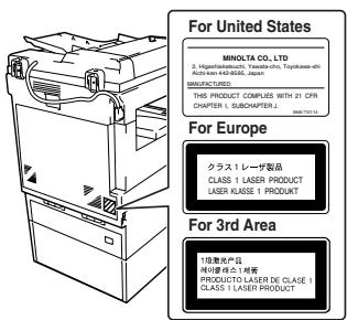 KONICA MINOLTA DI3510 - Étiquette sécurité laser - 1