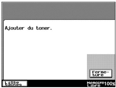 KONICA MINOLTA DI3510 - Quand le message "ajouter du toner." s'affiche - 1