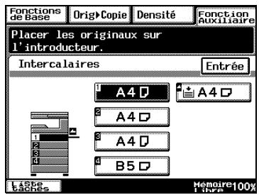 KONICA MINOLTA DI3510 - Procéder aux réglages de la fonction "intercalaires - 3