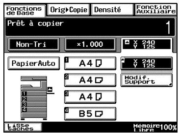 KONICA MINOLTA DI3510 - Pour sélectionner un format de papier non-standard (personnalisé) - 4