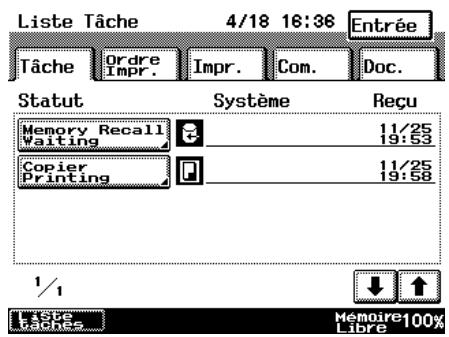 KONICA MINOLTA DI3510 - Écran liste tâches - 1