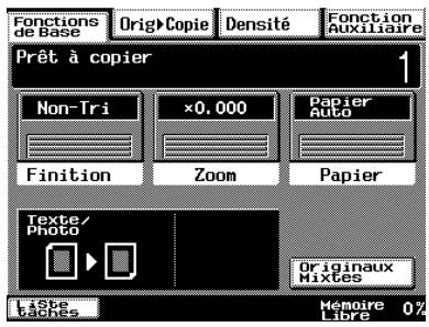 KONICA MINOLTA DI3510 - Description de l'écran tactile - 1