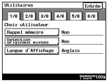 KONICA MINOLTA DI3510 - Pour définir la fonction "langue d'affichage - 1