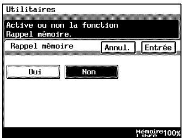 KONICA MINOLTA DI3510 - Pour définir la fonction "rappel mémoire - 2