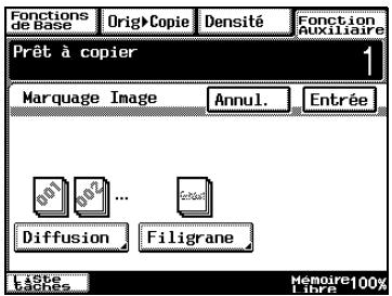 KONICA MINOLTA DI3510 - Procéder aux réglages de la fonction "filigrane - 2