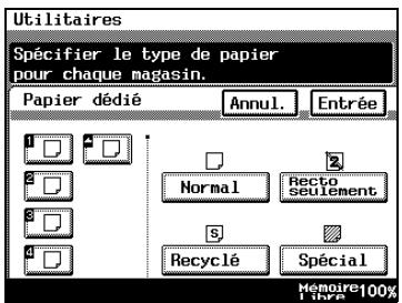 KONICA MINOLTA DI3510 - Pour définir la fonction "papier dédié - 2