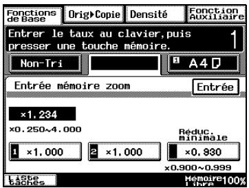 KONICA MINOLTA DI3510 - Pour mémoriser les taux zoom personnel et minimal - 2
