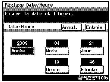 KONICA MINOLTA DI3510 - Pour régler la date et l'heure - 3