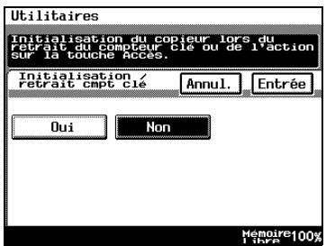 KONICA MINOLTA DI3510 - Pour définir la fonction "initialisation / retrait cmpt clé - 2