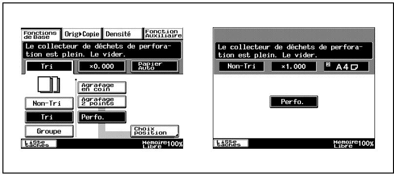 KONICA MINOLTA DI3510 - Quand le message "vider le collecteur de déchets de perforation." s'affiche - 1