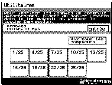 KONICA MINOLTA DI3510 - Pour imprimer des informations sur les comptes (paramètre "données contrôle département") - 2